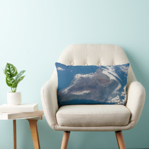 The Big Island Of Hawaii And Its Mountains Lumbar Pillow