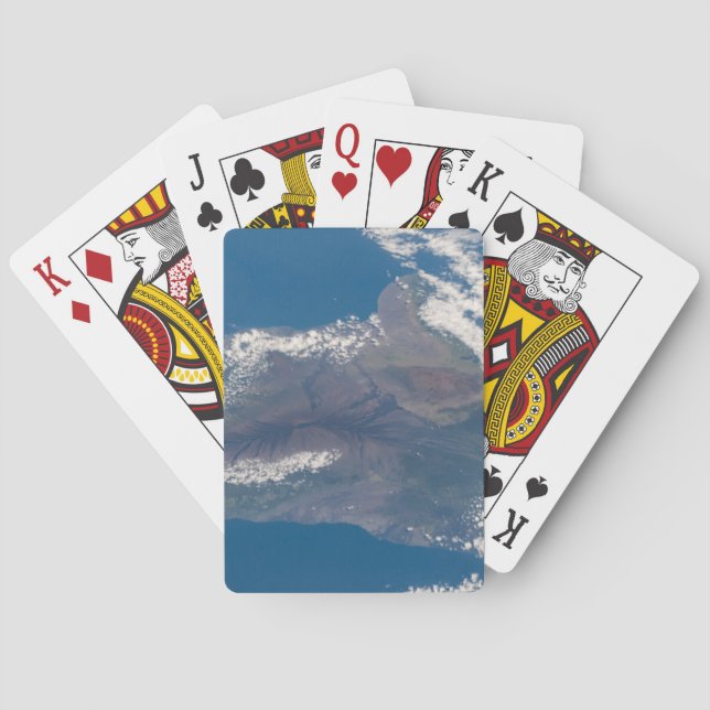 The Big Island Of Hawaii And Its Mountains Playing Cards (Back)