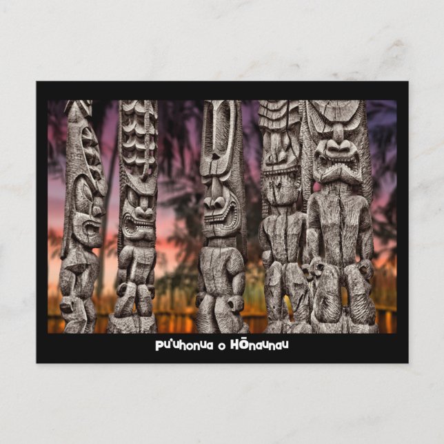 The Big Island, Tiki Tribal Council Postcard (Front)