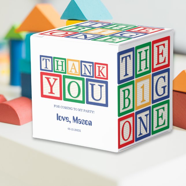 The Big One 1st Birthday Favor Box ABC Blocks (Creator Uploaded)