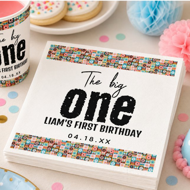 The BIG One 1st Birthday Napkin (The BIG One 1st Birthday Napkins)