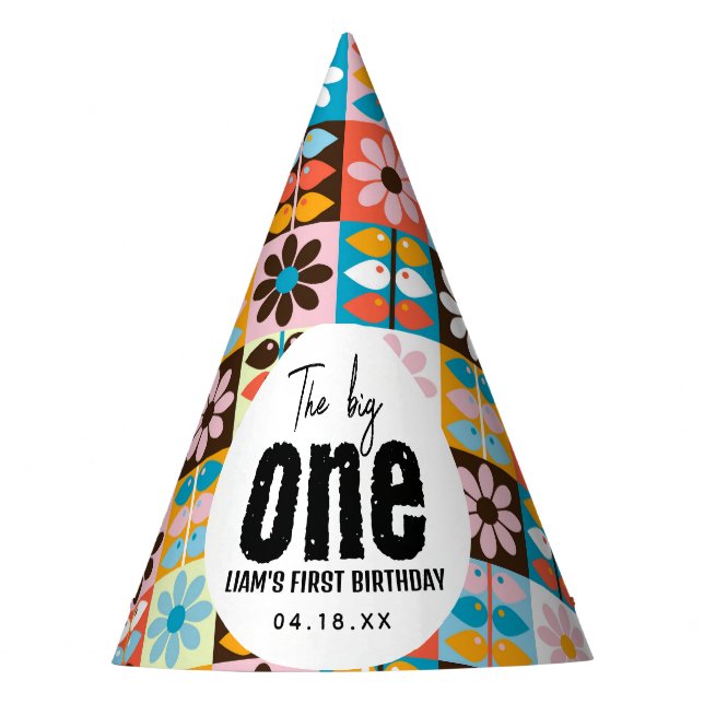 The BIG One 1st Birthday Party Hat (Front)