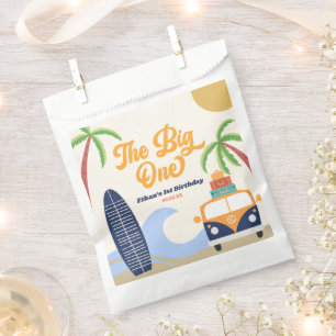 The Big One Beach Surf Blue 1st Birthday Party Favour Bag