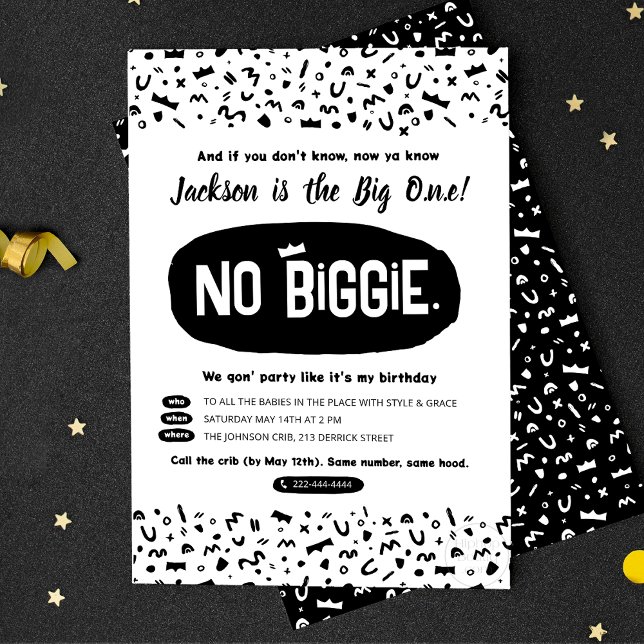 The Big One Birthday, 90s Hip Hop Notorious One Invitation (Creator Uploaded)