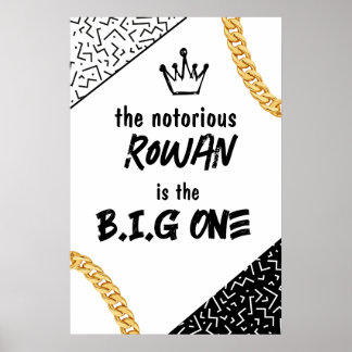 The Big One, Birthday 90's Hip Hop Party Poster