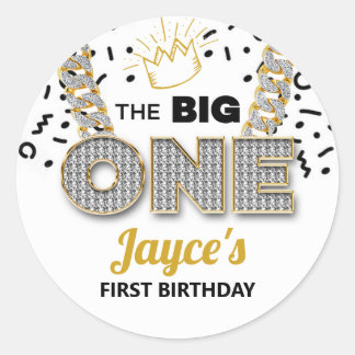 The BIG One First Birthday Party Stickers