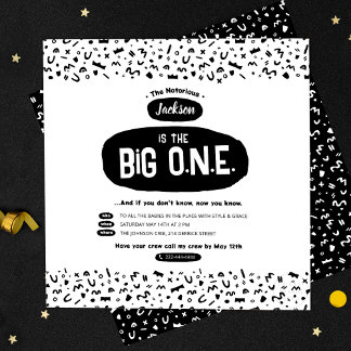 The Big One Notorious Hip Hop Birthday Invitation