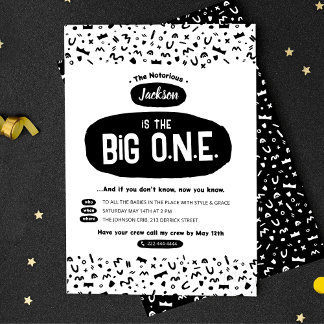 The Big One Notorious Hip Hop Birthday Invitation