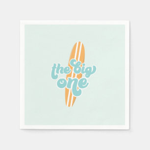 The Big One Surf Beach 1st Birthday Napkin