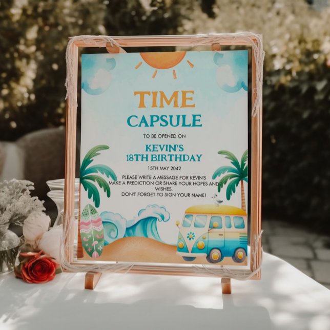 The Big One, Surf Birthday Time Capsule Sign (Creator Uploaded)