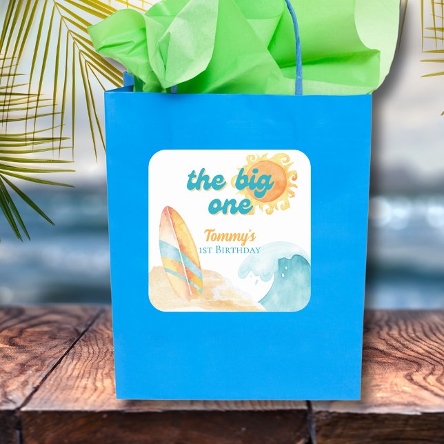 The Big One Watercolor Beach 1st Birthday Sticker (The Big One Watercolor Beach 1st Birthday Sticker
)