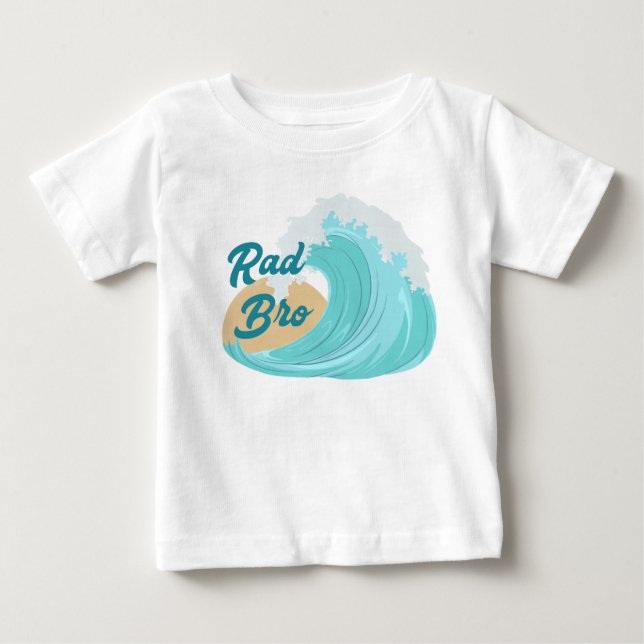 The Big One Wave Birthday Rad Bro Wave T-Shirt (Front)