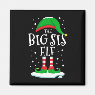 The Big Sis Elf Christmas Family Matching Xmas Sis Magnet