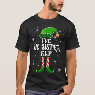 The Big Sister Elf Christmas Family Matching Xmas T-Shirt