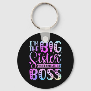 The Big Sister Which Makes The Boss Funny Sibling Keychain
