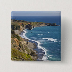 The Big Sur coastline in California, USA 2 Inch Square Button