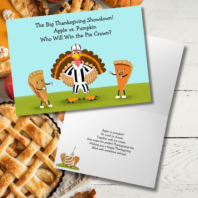 The Big Thanksgiving Showdown Pumpkin and Apple Card (Creator Uploaded)