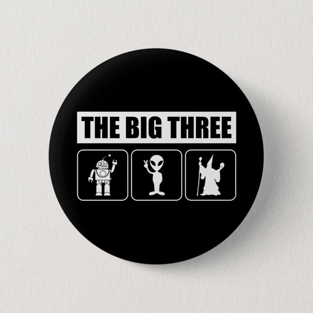 The Big Three 2 Inch Round Button (Front)