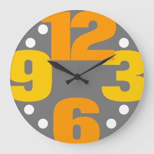 The Big Time - yellow Large Clock
