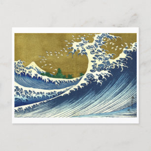 The Big Wave Colour Hokusai Postcard