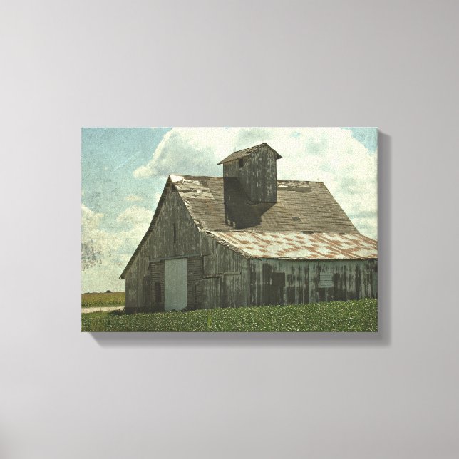 The Big White Barn Canvas Print (Front)