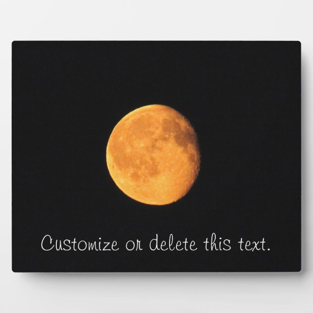 The Big Yellow Moon; Customizable Plaque (Front)
