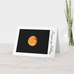The Big Yellow Moon; Happy Birthday Card
