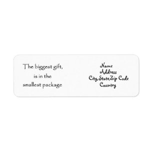 The biggest gift-address label