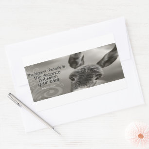"The biggest obstacle" Inspirational Quote Sticker
