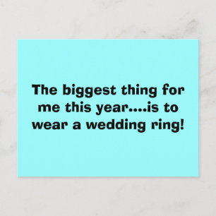 The biggest thing for me this year....is to wea... postcard
