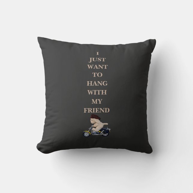 The Biker       -   Throw Pillow (Front)