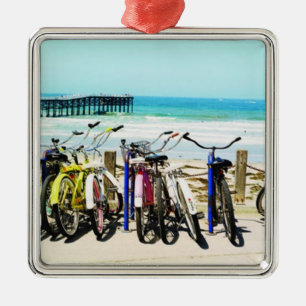 THE BIKES AT THE PIER CHRISTMAS ORNAMENT