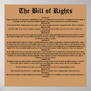 The Bill of Rights Poster