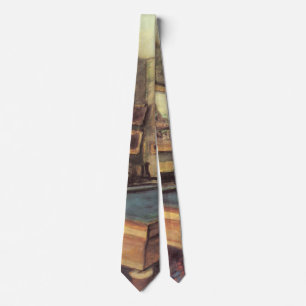 The Billiard Room at Menil Hubert by Edgar Degas Tie