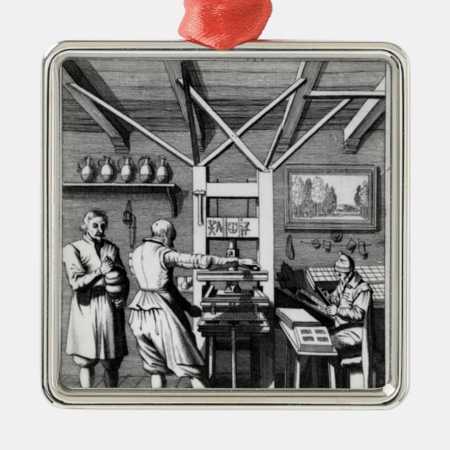 The bindery of Laurens Janszoon Koster Metal Ornament (Front)