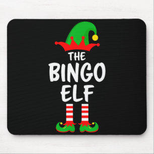 The Bingo Elf Matching Family Christmas Mouse Pad