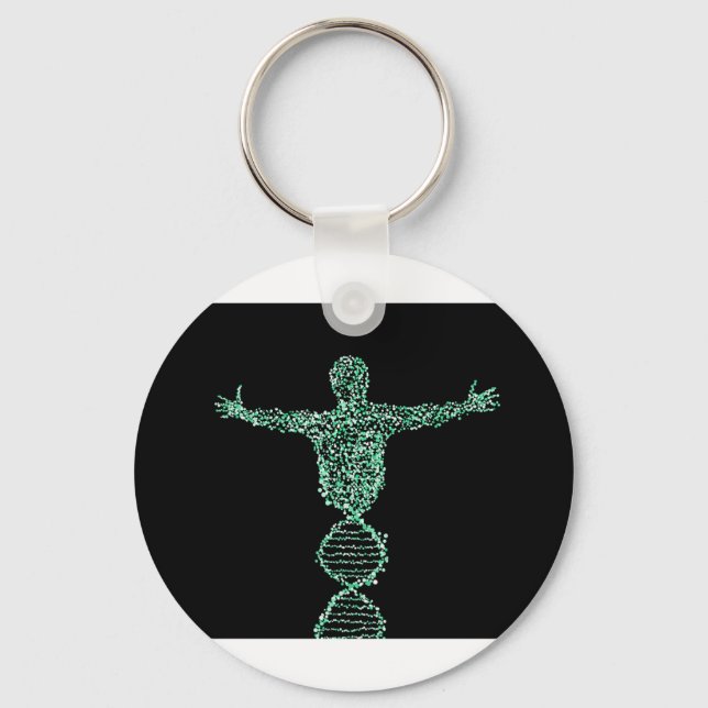 The Biology DNA man Keychain (Front)