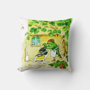 The Bird Barber Throw Pillow