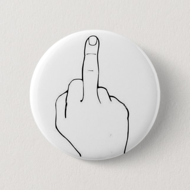 The Bird (Middle finger) 2 Inch Round Button (Front)