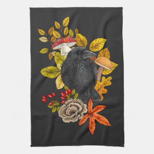 The bird with the silver key kitchen towel