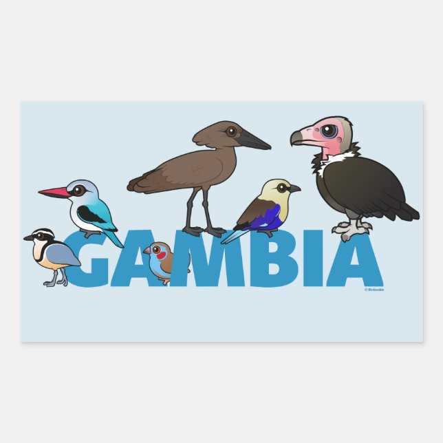 The Birdorable Gambia Sticker (Front)