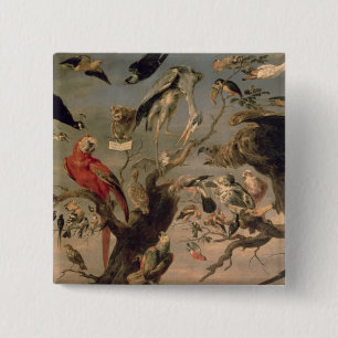 The Bird's Concert 2 Inch Square Button