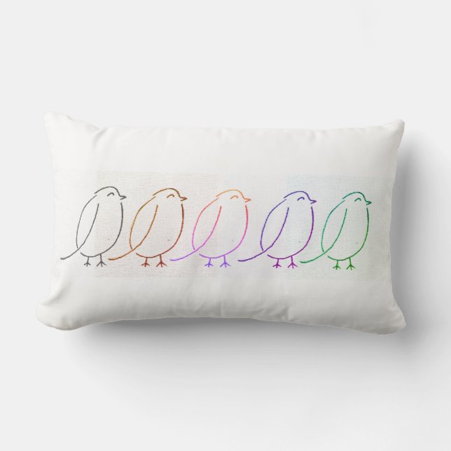 The Birds Lumbar Pillow (Front)