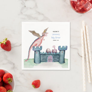 The Birth of a Small Dragon Square Paper Coaster Napkin