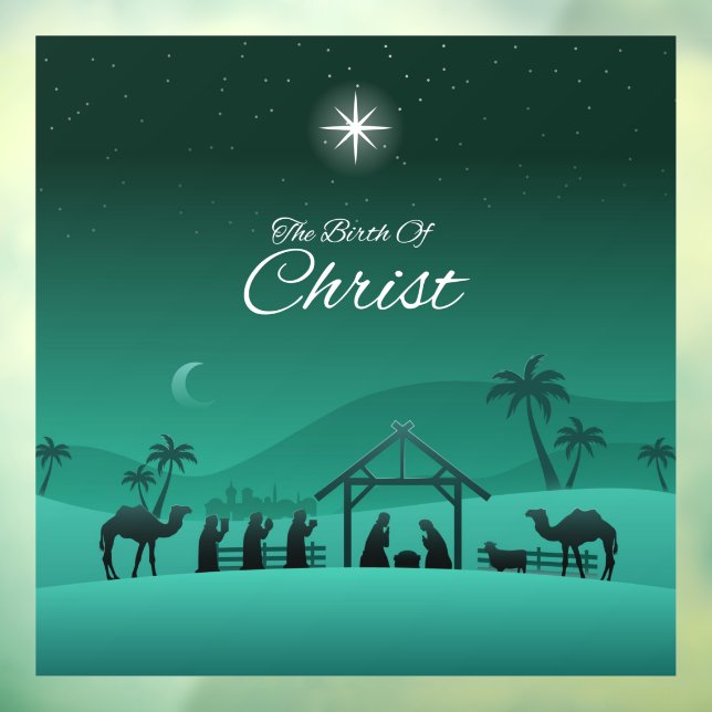 The Birth of Christ Nativity Scene  Window Cling (Sheet 3)
