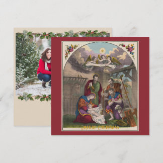The Birth of Jesus Christ Flat Photo Card