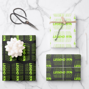 The Birth Of Legends 1974 Wrapping Paper Sheet