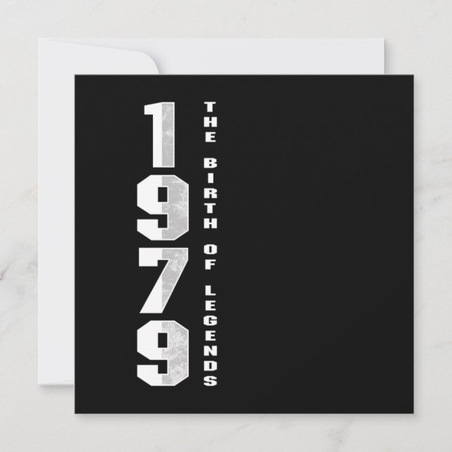 The Birth Of Legends 1979 41 st Birthday Gift Invitation (Front)