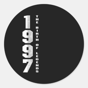 The Birth Of Legends 1997 23 rd Birthday Gift Classic Round Sticker