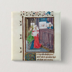 The Birth of Louis 2 Inch Square Button